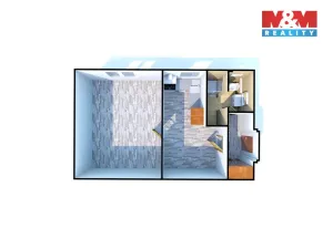 Pronájem bytu 1+1, Děčín - Děčín IV-Podmokly, Palackého, 36 m2