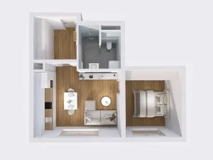 Pronájem bytu 2+kk, Liberec, Polní, 46 m2