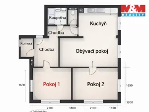 Pronájem bytu 3+1, Žatec, Třebízského, 81 m2