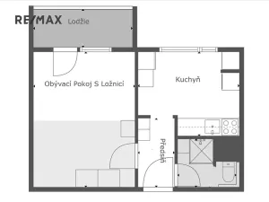 Pronájem bytu 1+1, Praha - Letňany, Chlebovická, 32 m2
