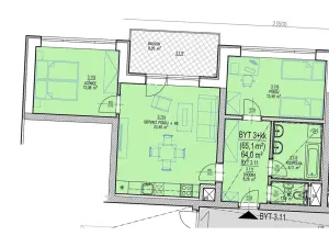 Prodej bytu 3+kk, Brno, Chvalovka, 54 m2