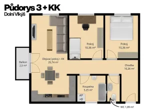 Prodej bytu 3+kk, Plzeň, 63 m2