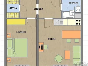 Prodej bytu 2+kk, Liberec - Liberec VI-Rochlice, Pazderkova, 43 m2