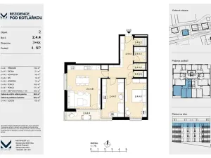 Prodej bytu 3+kk, Praha - Košíře, Leitzova, 87 m2