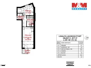 Prodej bytu 2+kk, Praha - Horní Měcholupy, Hornoměcholupská, 45 m2