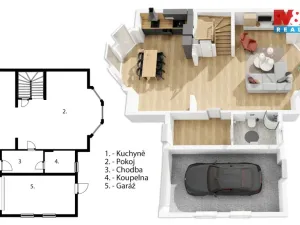 Prodej rodinného domu, Veltrusy, U Stadionu, 180 m2