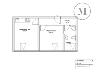 Pronájem bytu 2+kk, České Budějovice, Novohradská, 50 m2