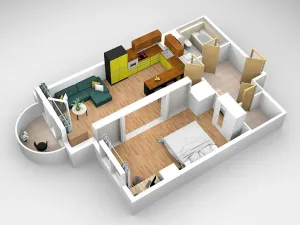 Pronájem bytu 2+kk, Praha - Řeporyje, Wiesenthalova, 59 m2