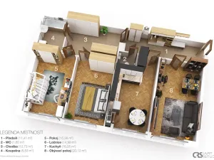 Prodej bytu 3+1, Praha - Braník, Školní, 97 m2