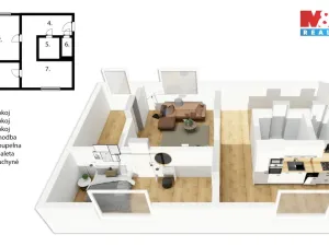 Prodej bytu 3+1, Praha - Strašnice, Brigádníků, 62 m2