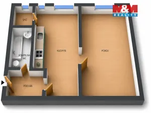 Prodej bytu 2+kk, Uherský Brod, Horní Valy, 46 m2