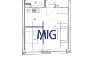 Pronájem bytu 2+kk, Brno, Cejl, 35 m2