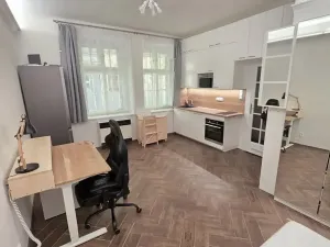 Pronájem bytu 1+kk, Praha - Holešovice, Františka Křížka, 26 m2