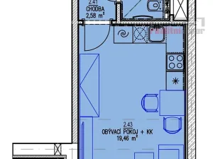 Pronájem bytu 1+kk, Brno, Ondrova, 33 m2