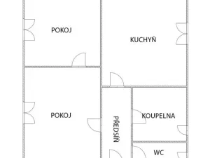 Pronájem bytu 2+1, Klášterec nad Ohří, Boženy Němcové, 45 m2