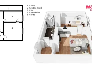 Prodej bytu 2+kk, České Budějovice - České Budějovice 3, Lipenská, 53 m2