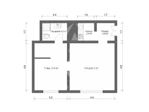 Prodej bytu 2+kk, Praha - Vinohrady, Velehradská, 47 m2