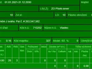 Prodej podílu lesa, Vlastec, 2339 m2