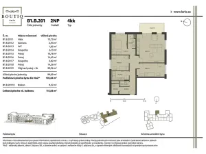 Prodej bytu 4+kk, Praha - Dolní Měcholupy, Kutnohorská, 106 m2