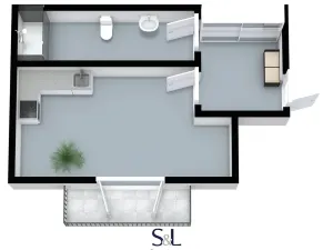 Pronájem bytu 1+kk, Liberec, Na Perštýně, 35 m2