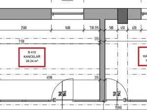 Pronájem kanceláře, Šumperk, Dr. E. Beneše, 43 m2