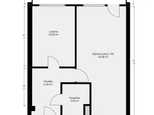 Pronájem bytu 2+kk, Praha - Prosek, Litvínovská, 45 m2