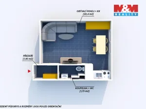 Prodej bytu 1+kk, Plzeň - Jižní Předměstí, 24 m2