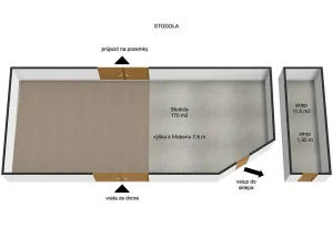 Prodej zemědělské usedlosti, Popovice, 718 m2