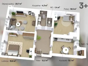 Prodej bytu 3+1, Kolín, Havelcova, 93 m2