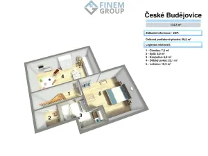 Prodej bytu 3+kk, České Budějovice, 135 m2