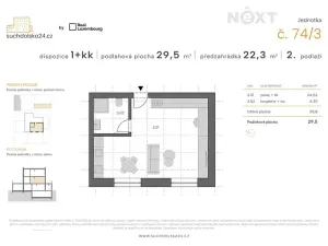 Prodej bytu 1+kk, Praha - Sedlec, Suchdolská, 27 m2