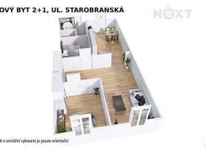 Pronájem bytu 2+1, Šumperk, Starobranská, 73 m2