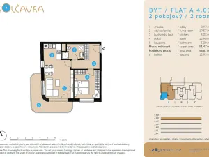 Prodej bytu 2+kk, Praha - Libeň, Nad Kolčavkou, 52 m2