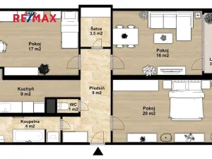 Pronájem bytu 3+1, Brandýs nad Labem-Stará Boleslav, Brázdimská, 80 m2