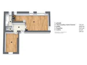 Pronájem bytu 2+kk, Vamberk, Žamberecká, 44 m2