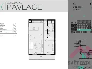 Pronájem bytu 2+kk, Praha - Žižkov, Hartigova, 67 m2