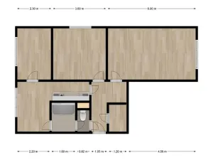 Prodej bytu 3+1, Moravská Třebová, Západní, 65 m2