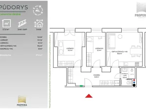 Prodej bytu 2+1, Brno, Chaloupeckého náměstí, 58 m2