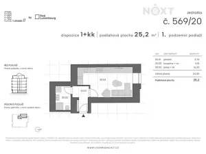 Prodej bytu 1+kk, Praha - Libeň, V zahradách, 25 m2