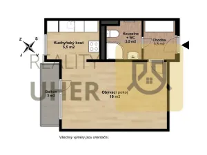 Prodej bytu 1+kk, Bělá pod Bezdězem, Tyršova, 37 m2