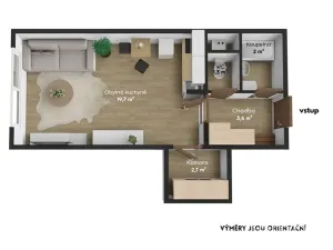 Prodej bytu 1+kk, Praha - Chodov, Samohelova, 29 m2