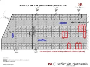 Prodej garážového stání, Milovice, Višňová, 13 m2