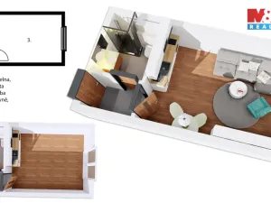 Prodej bytu 1+kk, Praha - Třebonice, U Zličína, 22 m2