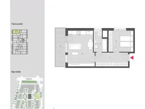 Pronájem bytu 2+kk, Praha - Vysočany, Smržových, 59 m2