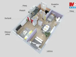 Pronájem bytu 2+1, Děčín - Děčín II-Nové Město, Lužická, 71 m2