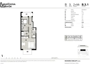 Prodej bytu 2+kk, Kralupy nad Vltavou, Husova, 53 m2