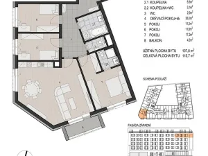 Prodej bytu 4+kk, Plzeň, 108 m2