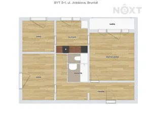 Prodej bytu 3+1, Bruntál, Jiráskova, 70 m2