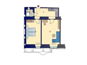 Pronájem bytu 2+kk, Praha - Vinohrady, Mánesova, 52 m2