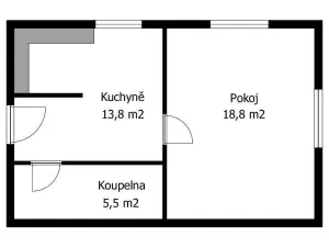 Pronájem bytu 1+1, Plzeň - Vnitřní Město, Veleslavínova, 38 m2